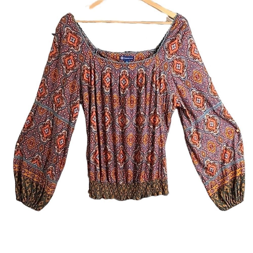 Democracy Multicolor Patterned Blouse - image 4